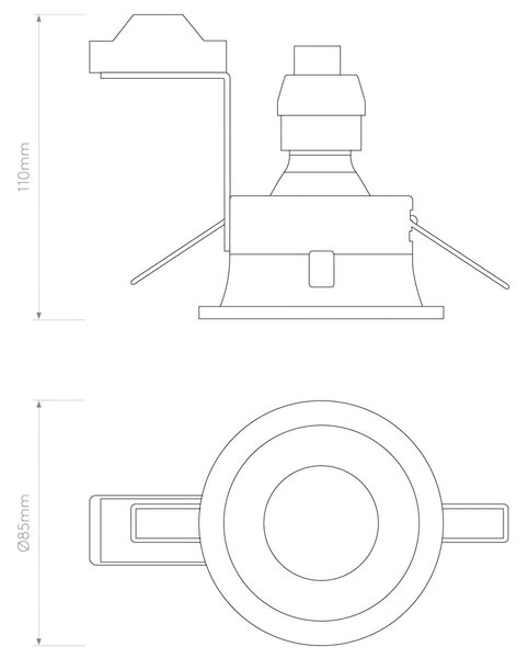 Astro Minima GU10 fixní kruhové svítidlo IP65 Černá
