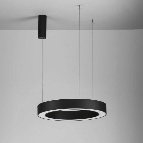 Nova Luce Morbido LED kruhové závěsné svítidlo CCT s ovladačem ⌀1000mmČerná