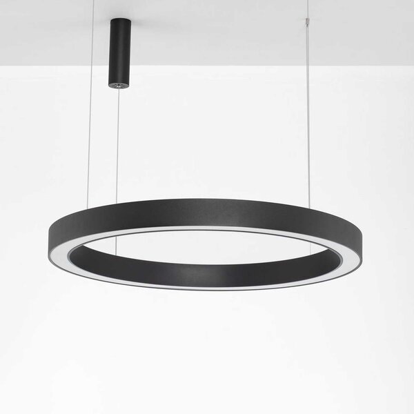 Nova Luce Morbido LED kruhové závěsné svítidlo CCT s ovladačem ⌀1000mmČerná