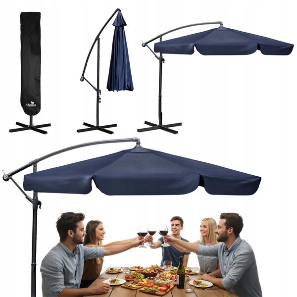 Plonos PL-880 Skládací zahradní deštník 6-segmentový 350 cm s krytem
