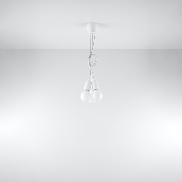 Sollux Lighting Závěsné svítidlo DIEGO 3 bílé
