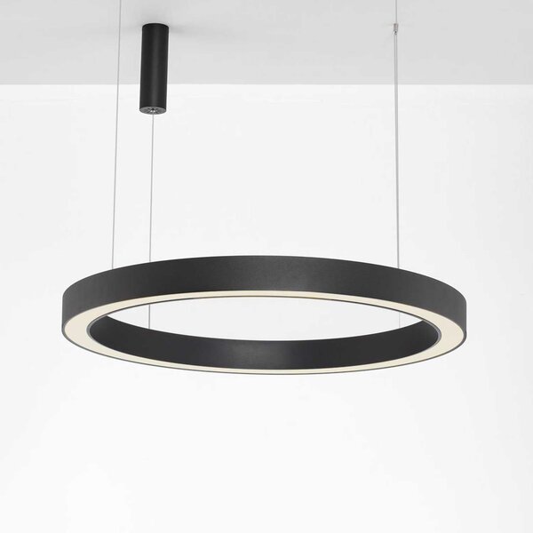 Nova Luce Morbido LED kruhové závěsné svítidlo CCT s ovladačem ⌀1000mmČerná