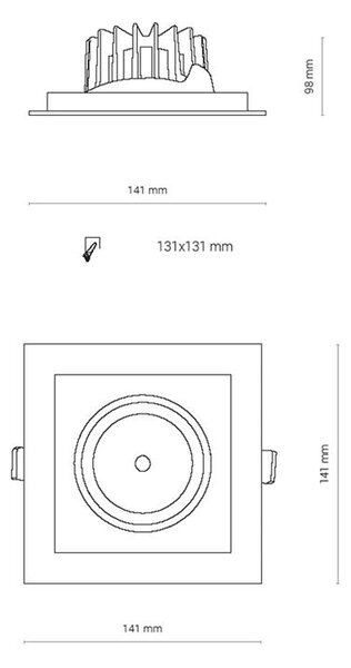 Svítidlo Nowodvorski 8721 CL DIA LED 18W, 4000K WHITE/BLACK