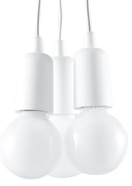 Sollux Lighting Závěsné svítidlo DIEGO 3 bílé