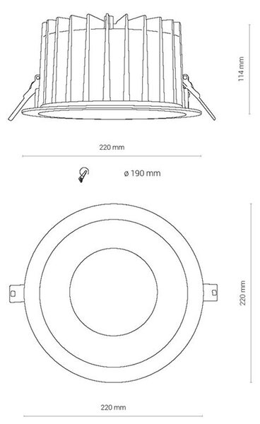 Svítidlo Nowodvorski 8767 CL KEA LED 40W, 4000K WHITE