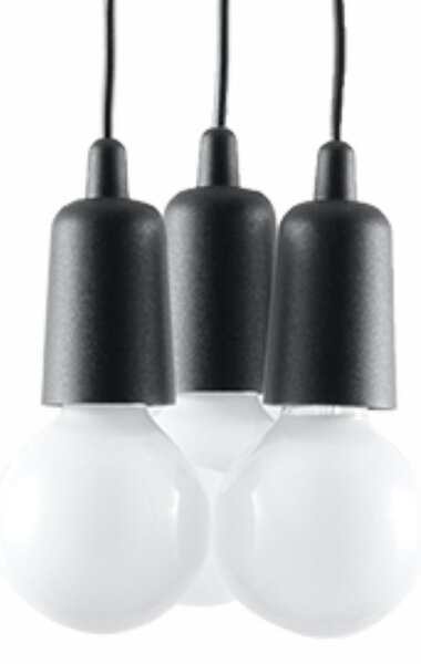 Sollux Lighting Závěsné svítidlo DIEGO 3 černé