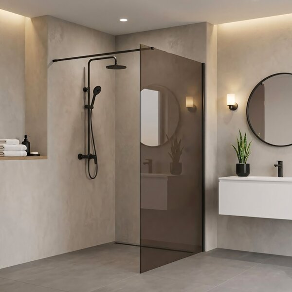 Sprchová zástěna Rea Flexi Brown / Black 120