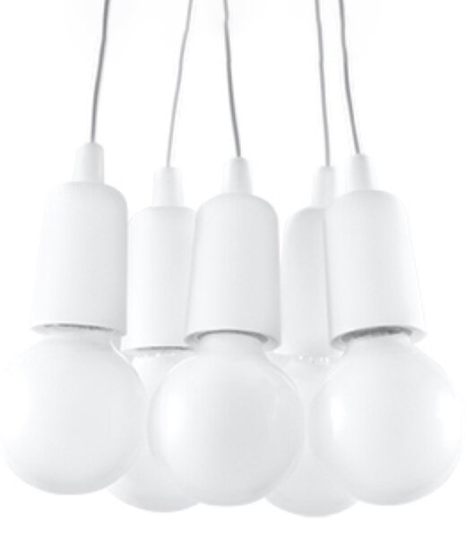 Sollux Lighting Závěsné svítidlo DIEGO 5 bílé