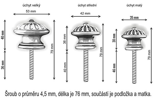 Keramika Vanya Úchytka malá - bílá - HLADKÁ