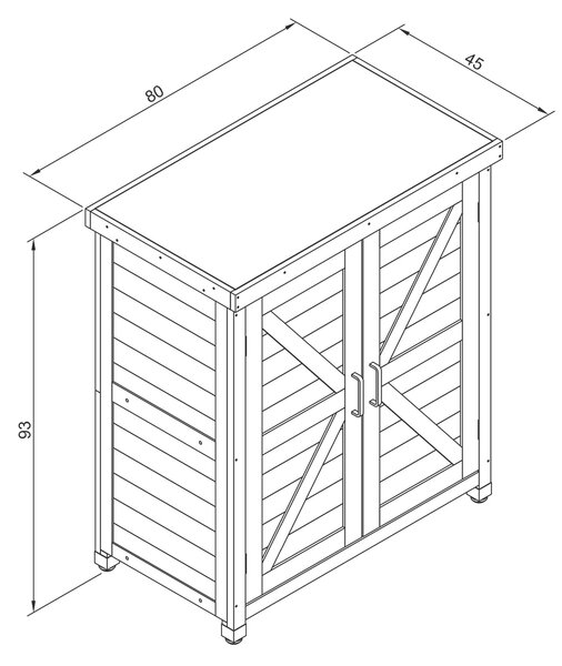 SKŘÍŇKA NA NÁŘADÍ 80/45/93 cm Ambia Garden, Online Only
