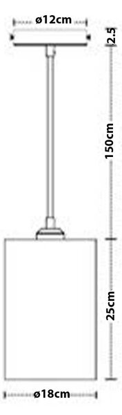 Faneurope Tropikana E27 závěsné svítidlo z papíru 46cm