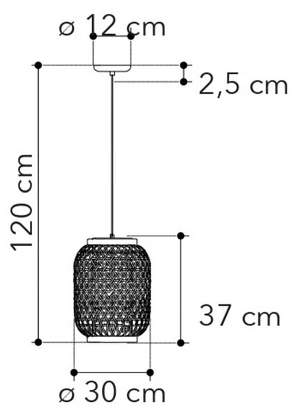 Faneurope Zen E27 bambusové závěsné svítidlo 30cm