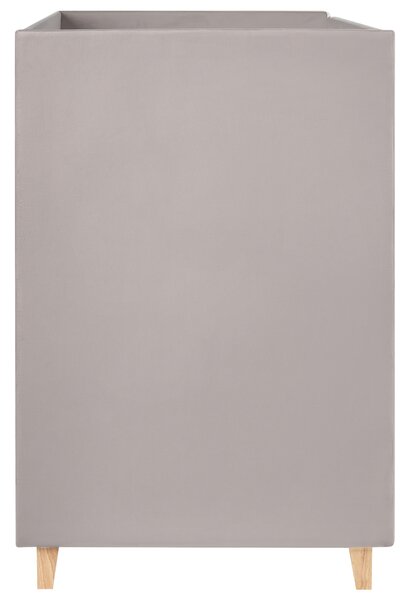 Patrová postel Umělý samet CHOCQUES 90 x 200 cm Světle šedá