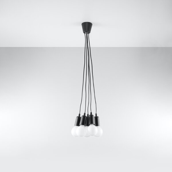 Sollux Lighting Závěsné svítidlo DIEGO 5 černé