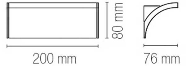 Faneurope Mustang LED nástěnné svítidlo se závojem 20cm