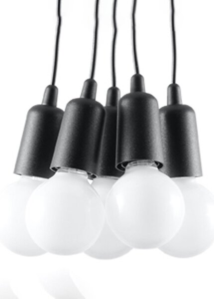 Sollux Lighting Závěsné svítidlo DIEGO 5 černé