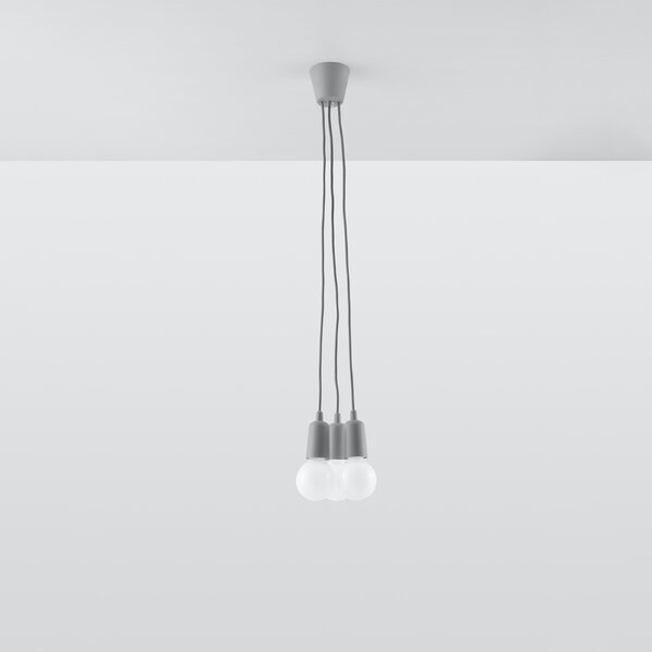 Sollux Lighting Závěsné svítidlo DIEGO 3 šedé