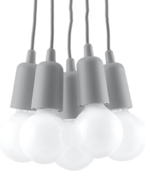 Sollux Lighting Závěsné svítidlo DIEGO 5 šedé
