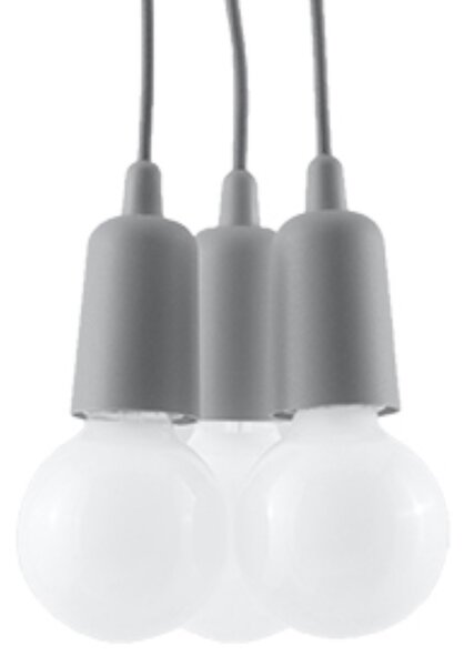 Sollux Lighting Závěsné svítidlo DIEGO 3 šedé