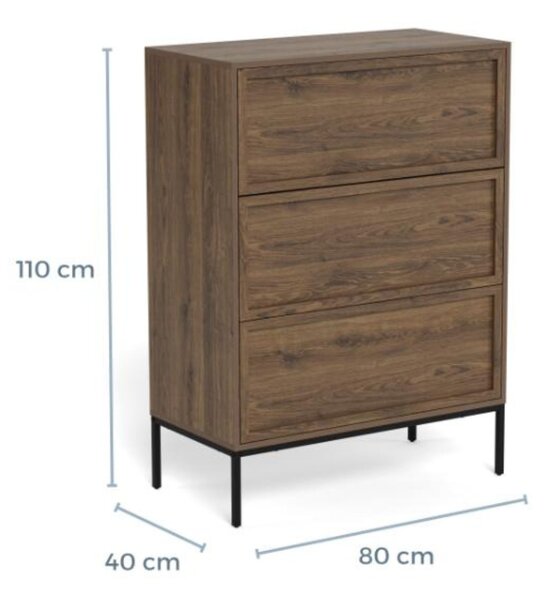 Actona Komoda Palmdale 80 cm dub kouřový