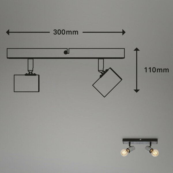 BRILONER Bodové svítidlo 30 cm 2x E27 max. 60W antická stříbrná BRI 2222-024
