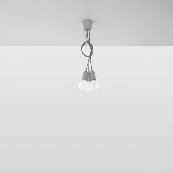 Sollux Lighting Závěsné svítidlo DIEGO 3 šedé