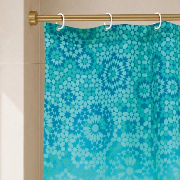 Bellatex Koupelnový závěs 180x200 cm Mozaika Modrá