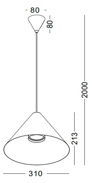 Conelo LED závěsné svítidlo Šedá⌀310mm
