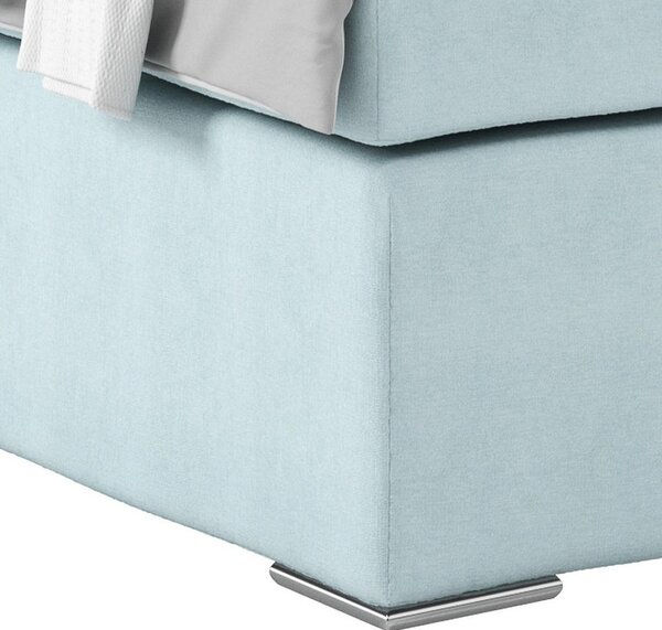 Postel Boxspring NERO, 160x200 cm, světle modrá