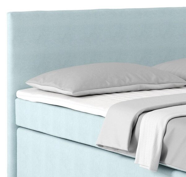 Postel Boxspring NERO, 160x200 cm, světle modrá