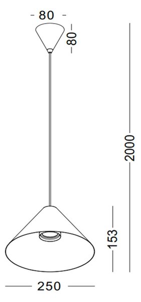Conelo LED závěsné svítidlo Šedá⌀310mm