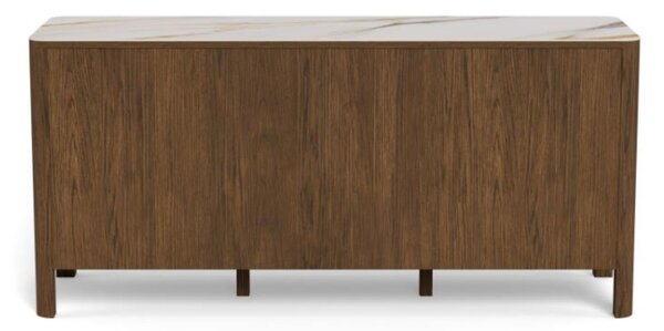 Actona Komoda Southampton 160 cm bílý mramor/dub kouřový