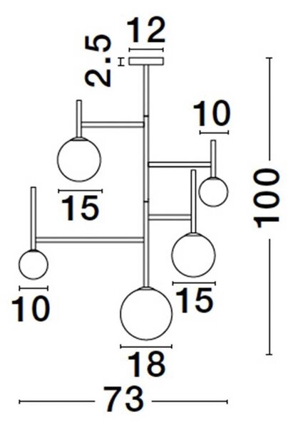 Nova Luce Licato G9 závěsné svítidlo 5
