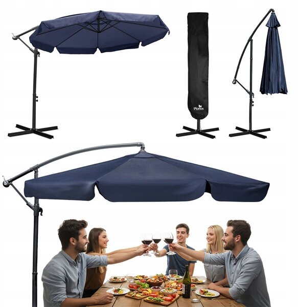 Plonos PL-881 Skládací zahradní deštník 8-segmentový 350 cm s obalem