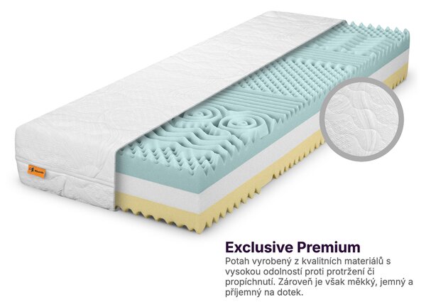 Wilsondo Vysoká pěnová matrace Komfort Premium 80×200×25 - potah Exclusive