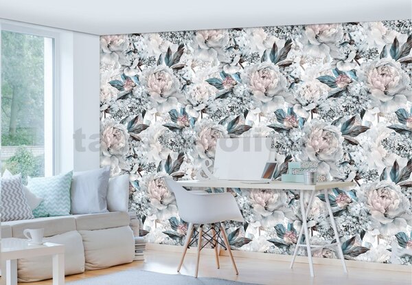Vliesové fototapety 10936 V8, rozměr 368 cm x 254 cm, pivoňky, IMPOL TRADE