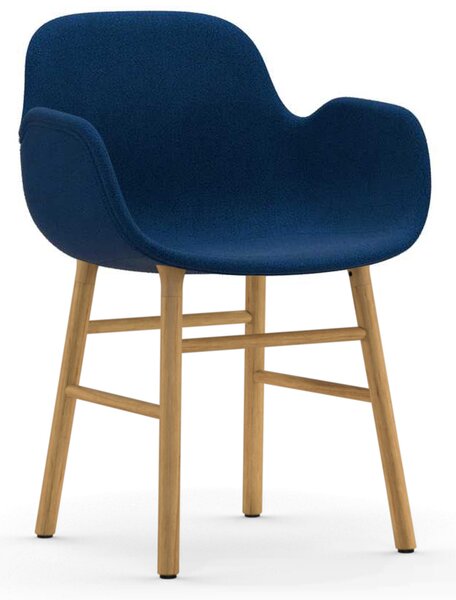 Výprodej Normann Copenhagen designové židle Form Armchair Wood (polstrování modré, dub)