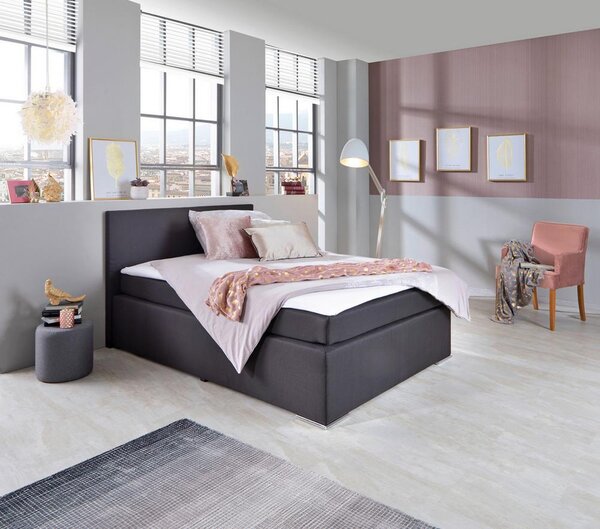 Postel Boxspring NERO PL: 140/200cm, černá