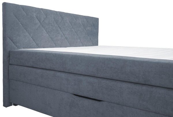 Boxspring postel JOHANA 160x200, šedě modrá