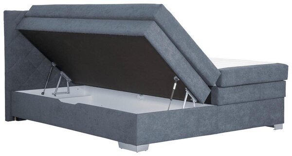 Boxspring postel JOHANA 160x200, šedě modrá