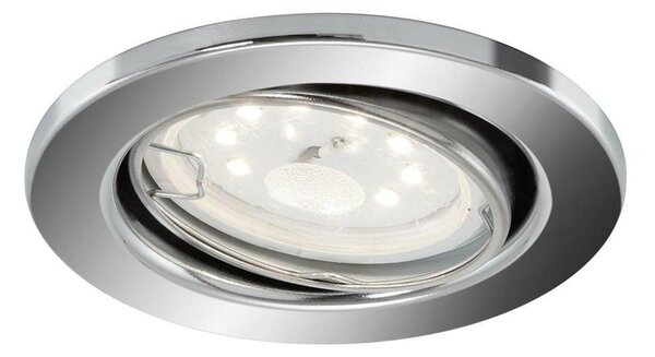 BRILONER LED vestavné svítidlo, pr. 8,6 cm, 5 W, chrom BRI 8315-018