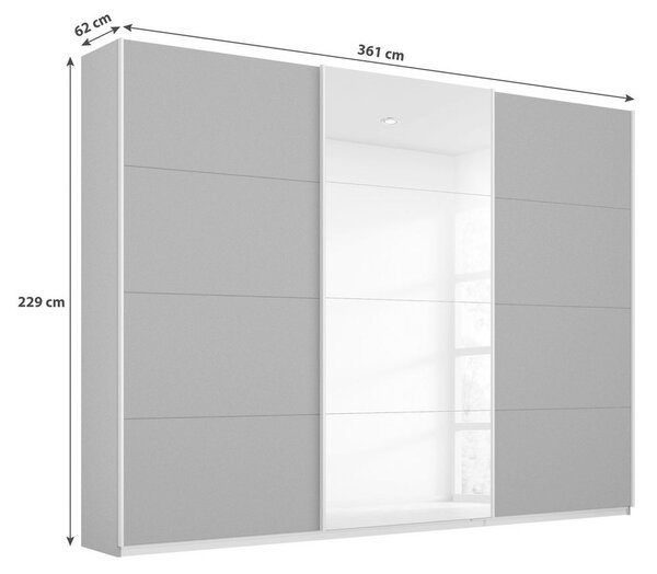 Skříň s posuvnými dveřmi MIAMI, Š/V/H:cca 361/229/62cm