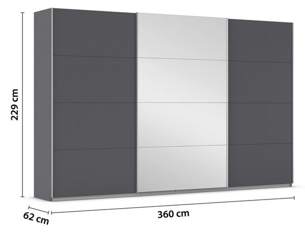 Skříň s posuvnými dveřmi MIAMI, Š/V/H:cca 361/229/62cm
