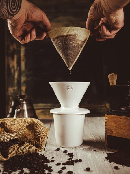 Keramika Vanya Dripper - překapávač na kávu - mint