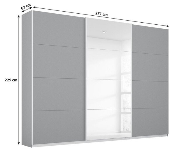 Skříň s posuvnými dveřmi MIAMI, Š/V/H:cca 271/229/62cm