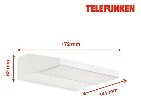 BRILONER TELEFUNKEN LED venkovní svítidlo 17,2 cm 10W 1200lm bílé TF 312606TF