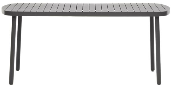 Tmavě šedý kovový zahradní jídelní stůl Kave Home Joncols 180 x 90 cm