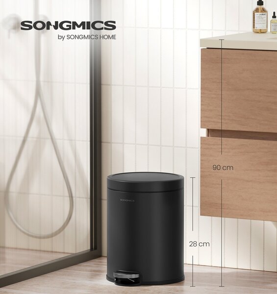 SONGMICS Odpadkový koš Jelis 6 L černý