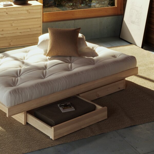 Karup Design Dřevěná postel Kanso 90 x 200 cm s úložným prostorem