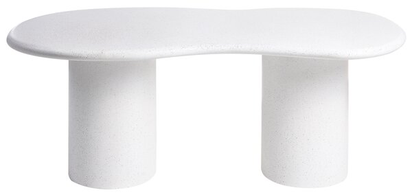 Zahradní jídelní stůl SIRMIONE 200 cm 110 cm Terrazzo efekt Bílé terrazzo